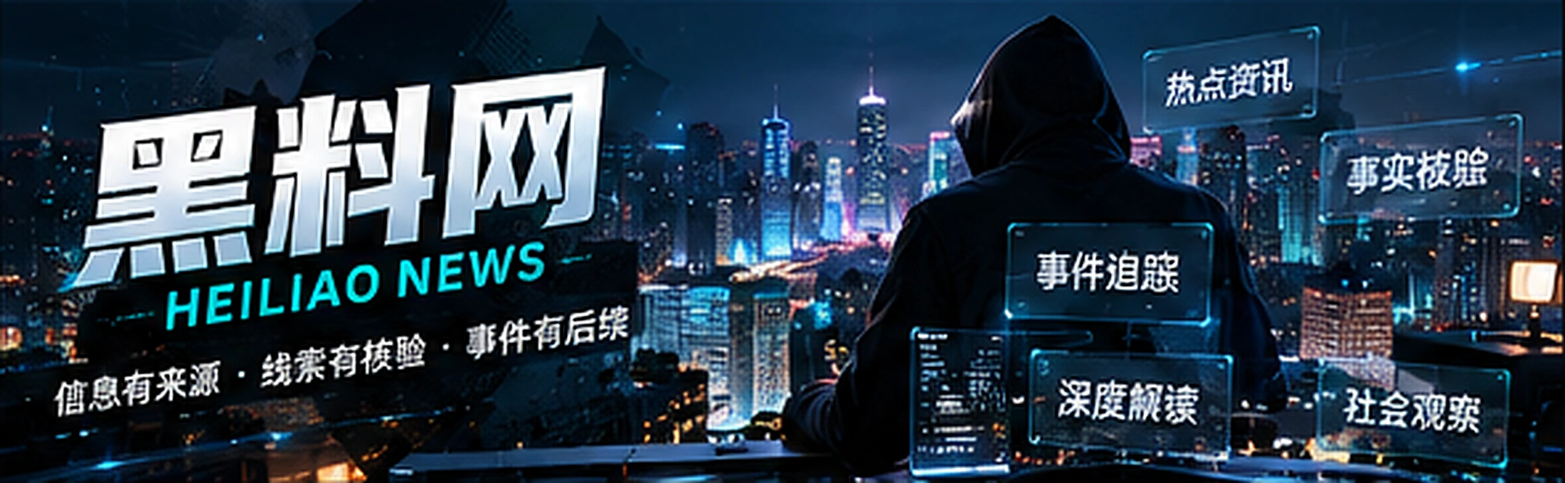 黑青色资讯空间概念视觉